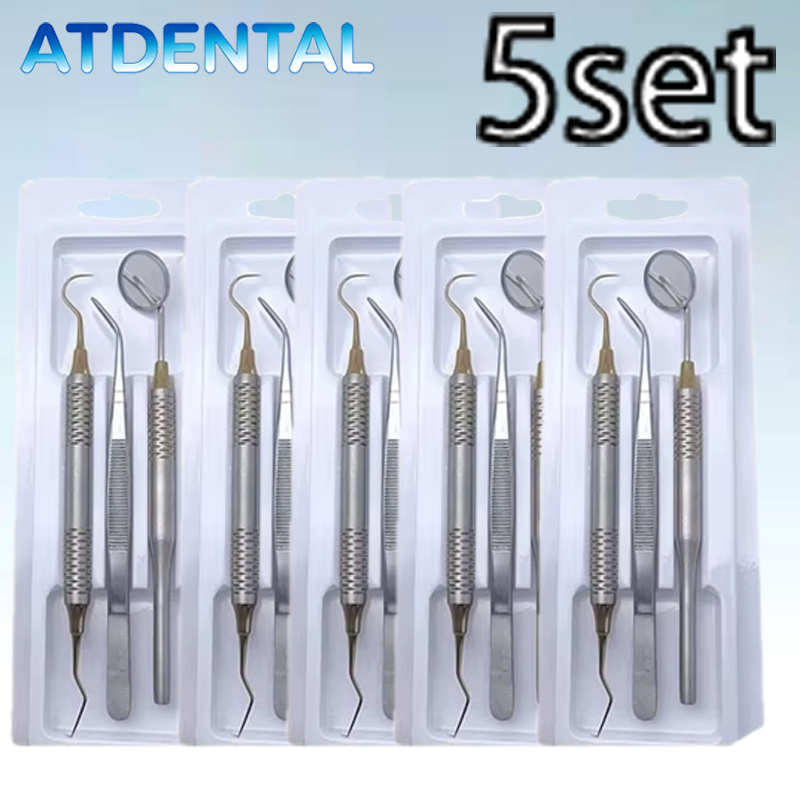 Dental Mirror Probe - 5pcs Dental Double Ended Mouth Mirror