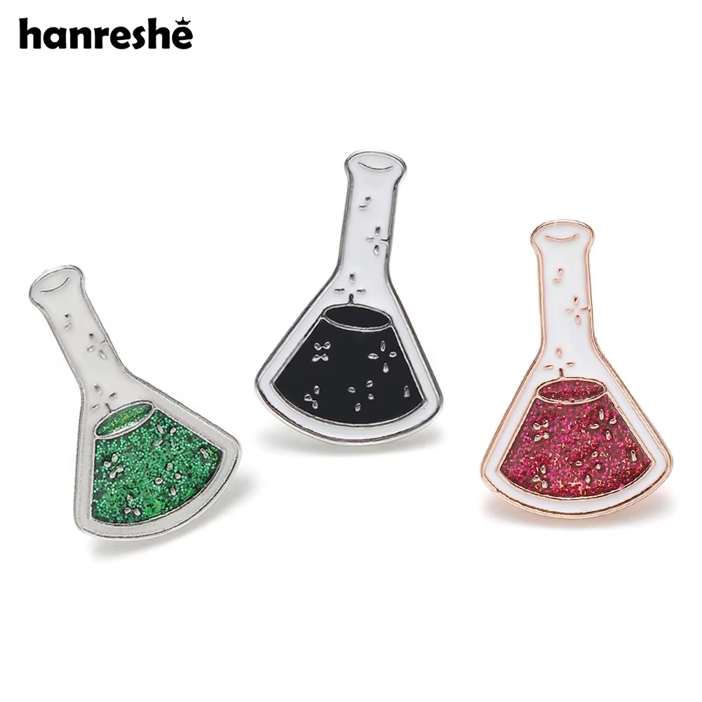 Medical Lab Gifts - Hanreshe Science Enamel Beaker Brooch Set