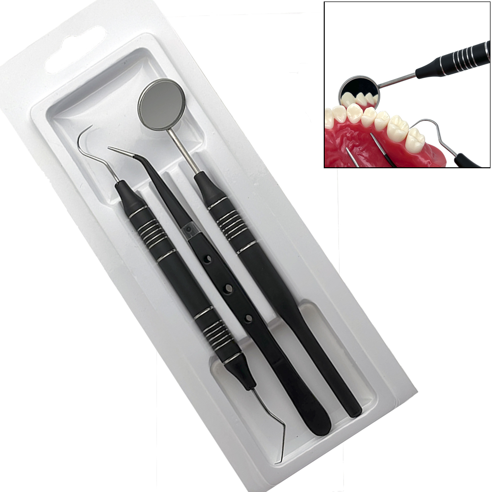 Dental Mirror Probe - 3Pcs/set Dental Mirror kit Mouth Mirror