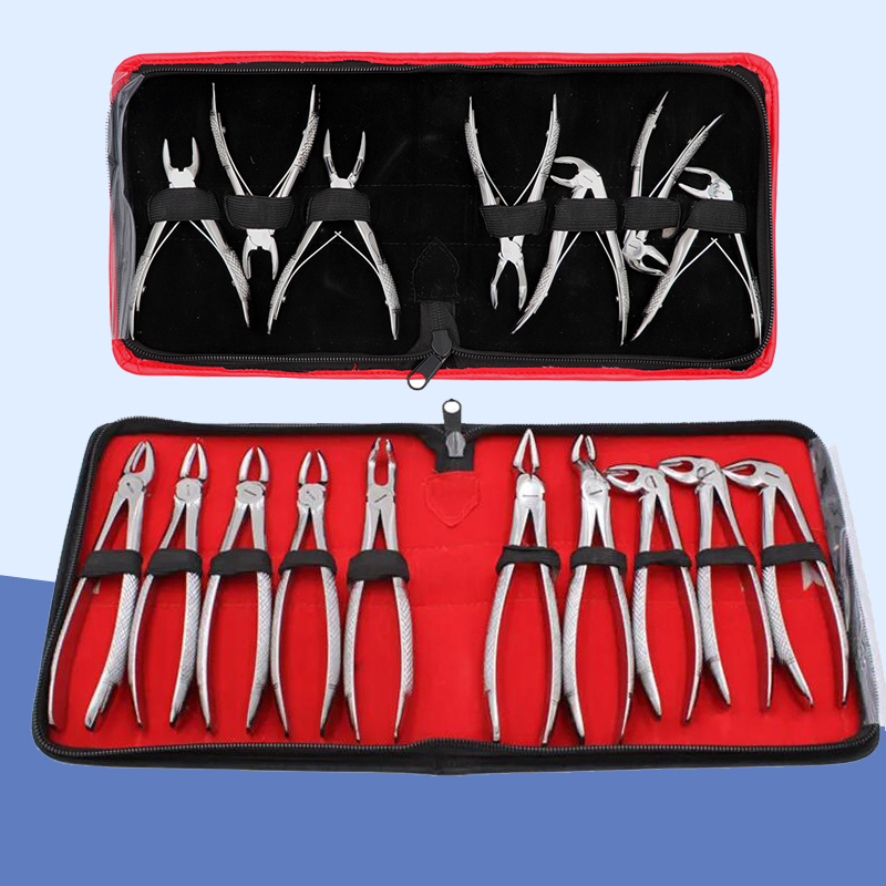Dental Mirror Probe - Kit Dental Extraction Plier Forceps for