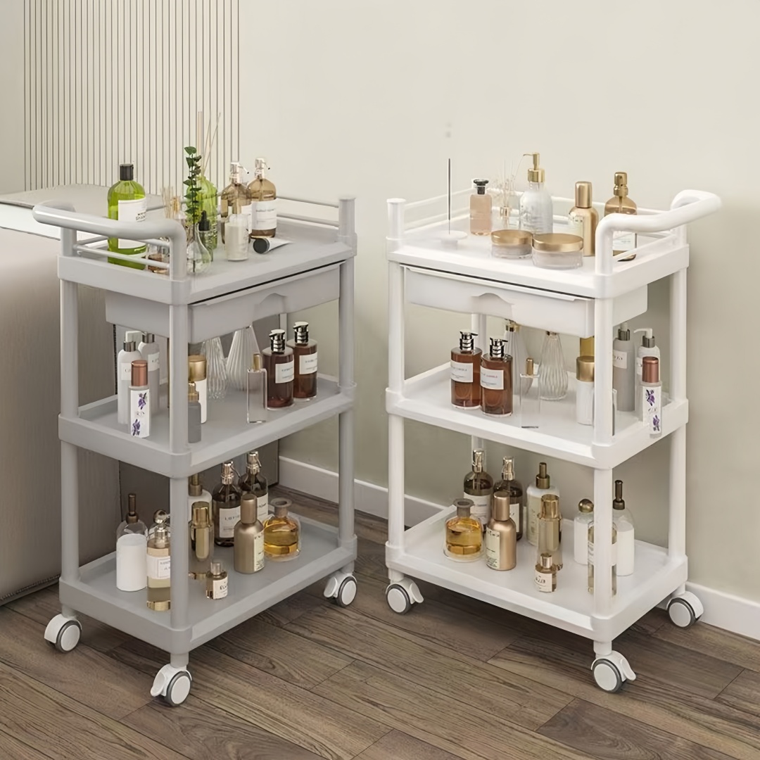 Medical Lab Furniture - 3-Tier Medical Utility Cart With Drawer