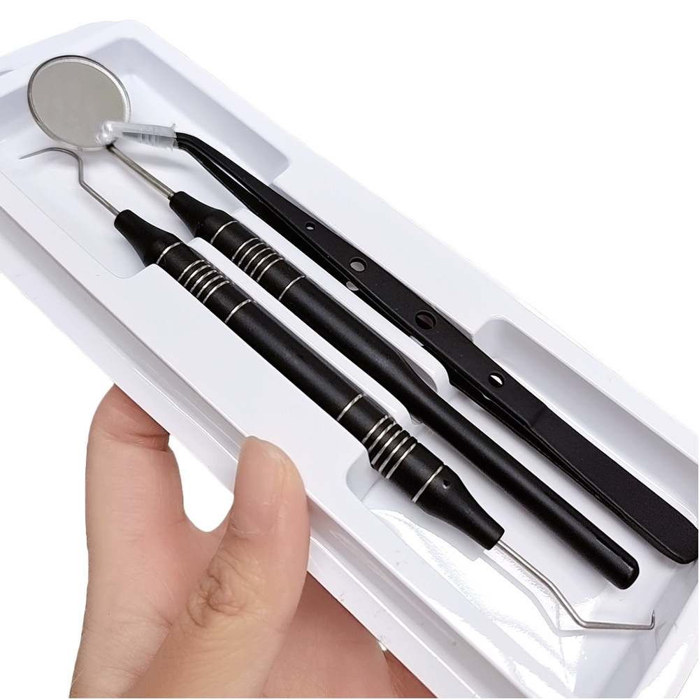 Dental Black & Gold 3Pcs Stain - Dental Mirror Probe review and price
