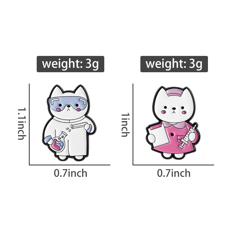 2pcs Cute Cartoon Medical Cat  - Medical Lab Gifts review and price