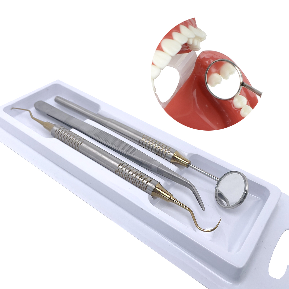 3Pcs/set Dental Mirror kit Mou - Dental Mirror Probe review and price