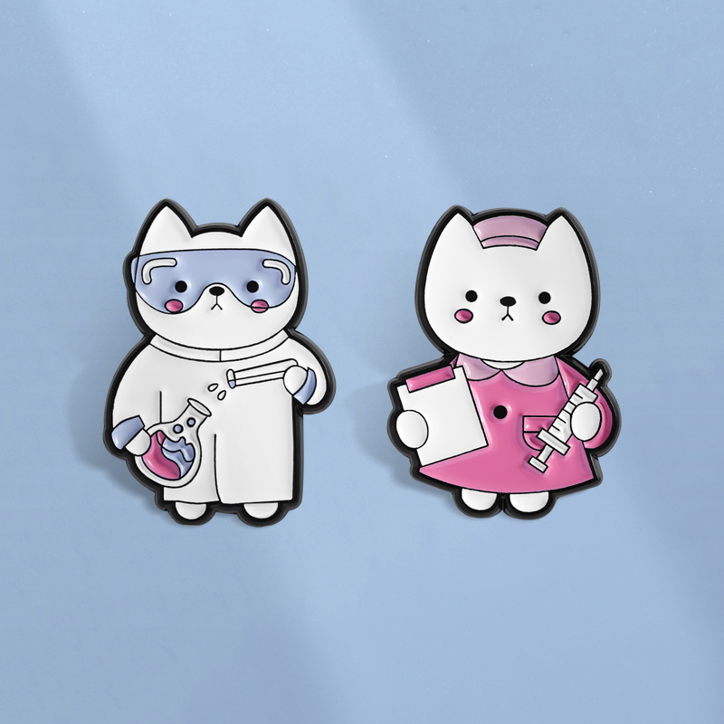 Nurse Lab Cats Enamel Pins Cus - Medical Lab Gifts review and price