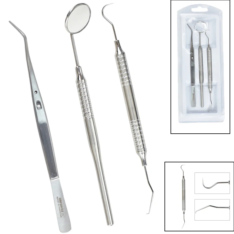 3Pcs Dental Stainless Steel Mi - Dental Mirror Probe review and price